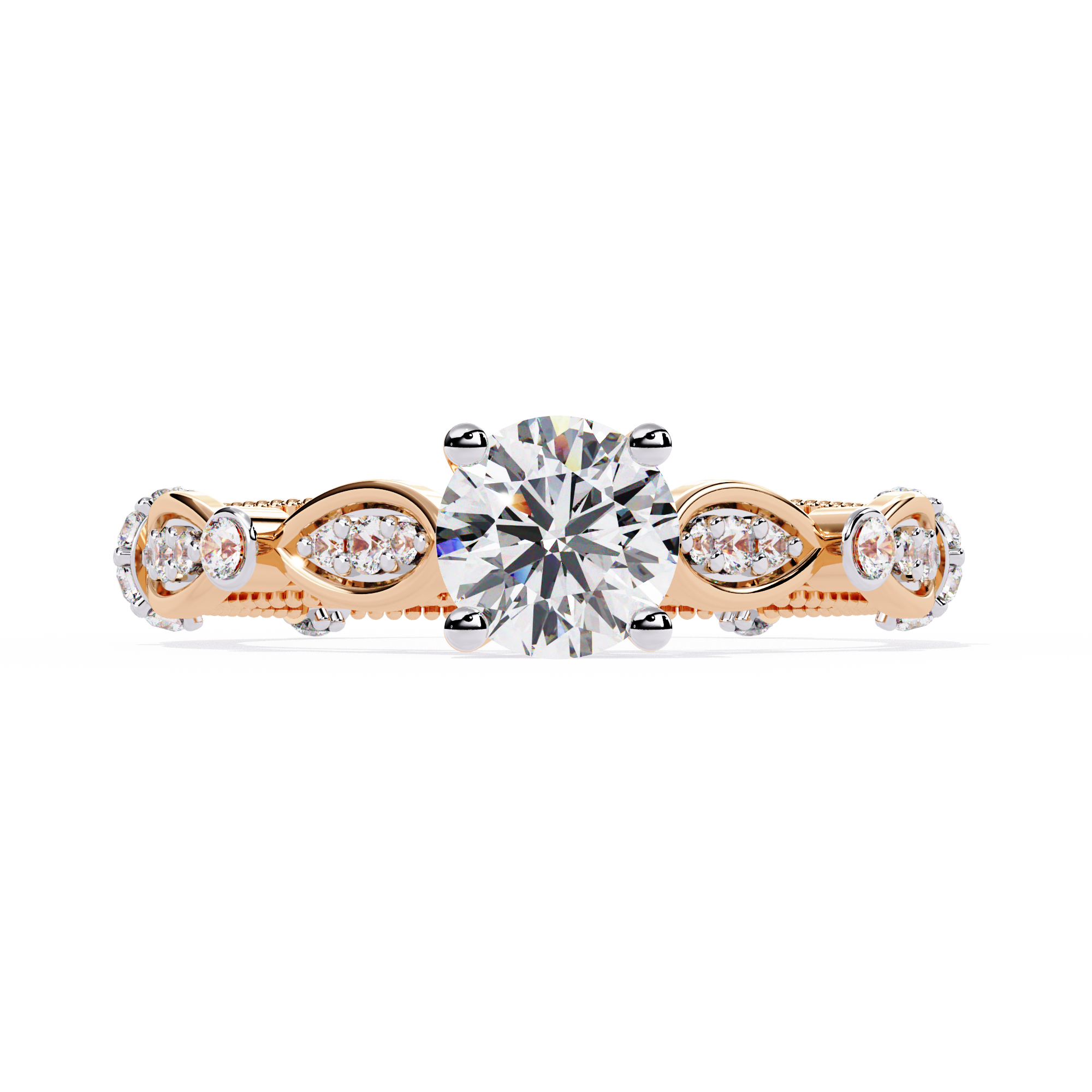 Solitairekart – 0.84 ct Marquise Bezel Lab Grown Diamond Ring – 14K Yellow Gold